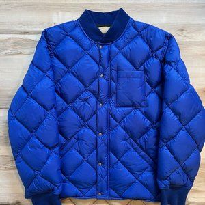 TODD SNYDER ITALIAN QUILTED DOWN SNAP BOMBER MEDIUM EXCELLENT